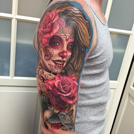 Tattoos - Day of the Dead Tattoo (clients wife) - 117026